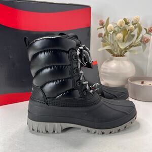 Storm by Cougar Cardiff N-Q Waterproof Puffy Snow Winter Boots Black Women 7 NWB